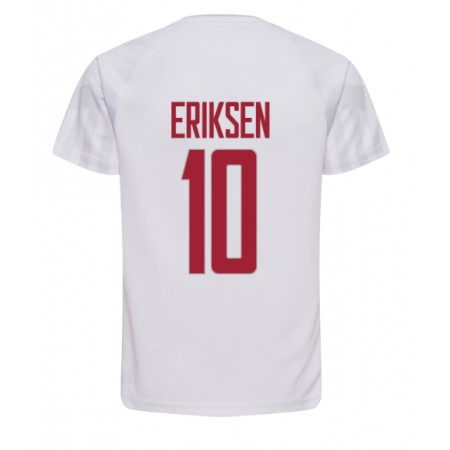 Camisetas Dinamarca Christian Eriksen 10 Segunda Copa Mundial 2022 - Hombre Camisetas Dinamarca Christian Eriksen 10 Segunda Copa Mundial 2022 - Hombre
